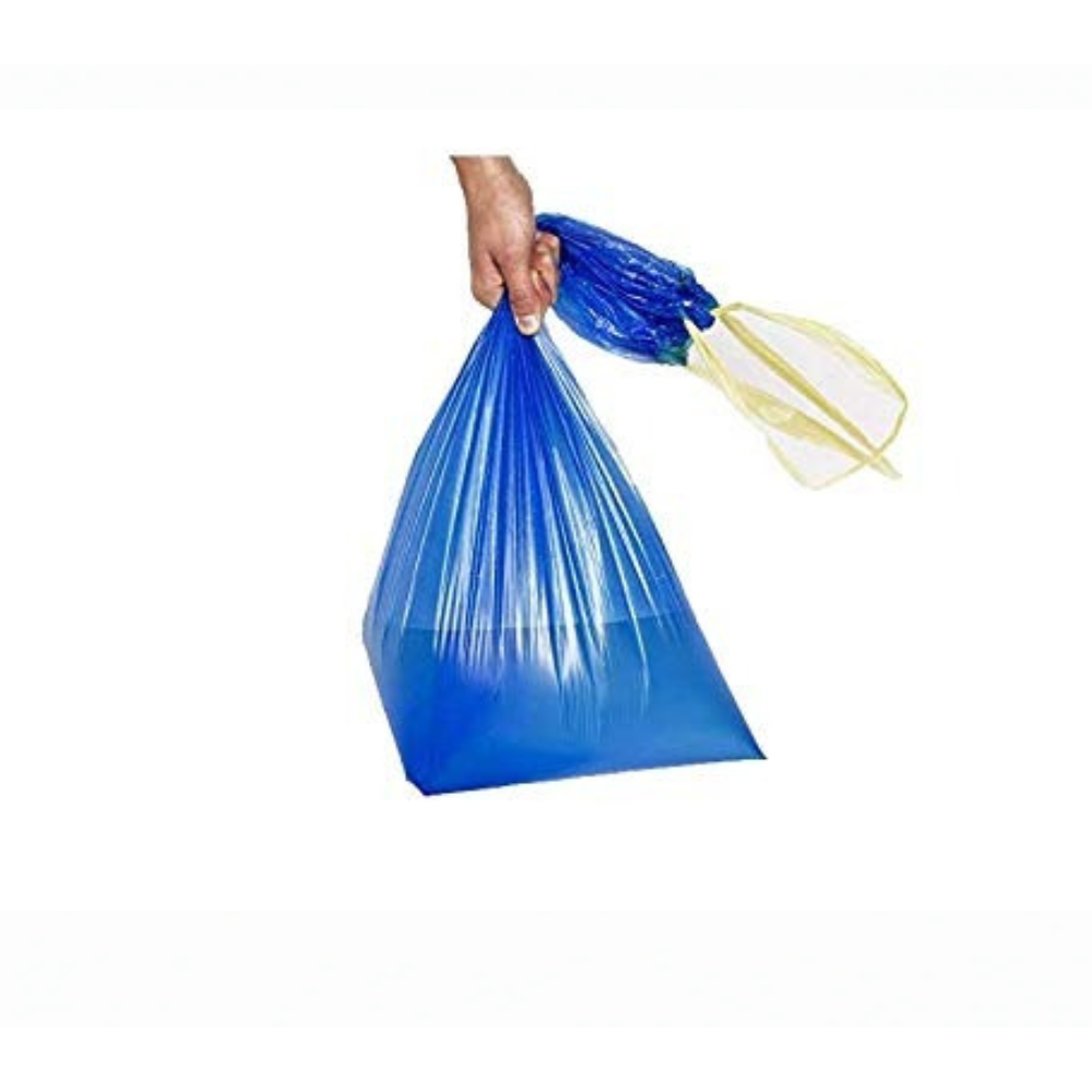 BLUE GARBAGE BAG Roll 15 pcs Size MAXI CM.70x75 WITH HANDLES for IRPOT ECOPLAST DUSTBIN 28 LT 35 LT
