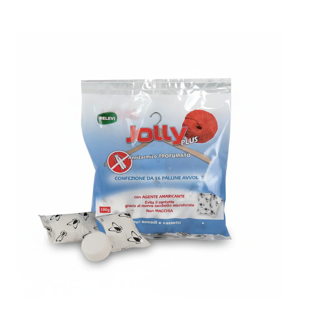 FERCASASHOP Jolly Plus Scented Moth Repellent for Wardrobes - 100g [16 sachets of 7g] - Household Moth Repellent for Moths and Larvae