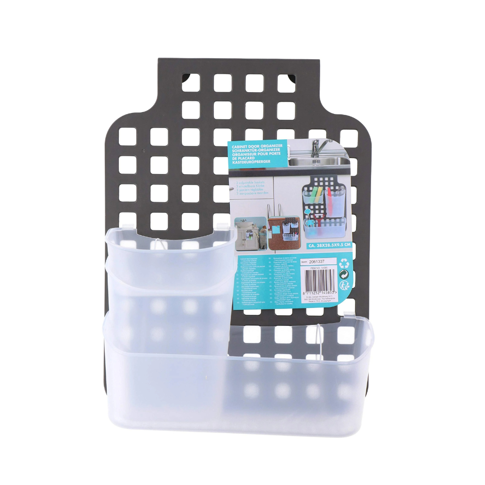 Organizer Porta 3 Scomparti 38x28,5cm Bagno Cucina Anta