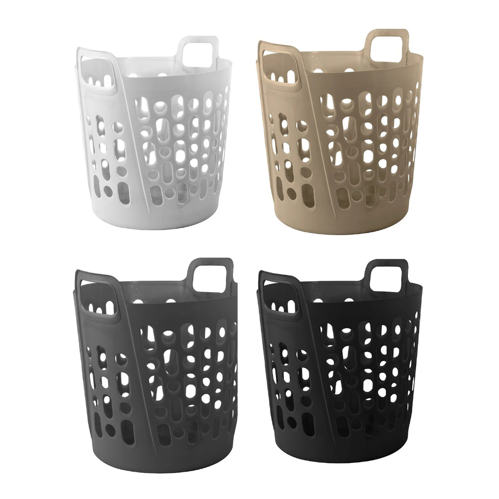Cesto Portabiancheria 45L Manici Ergonomici Ovale 4 Colori