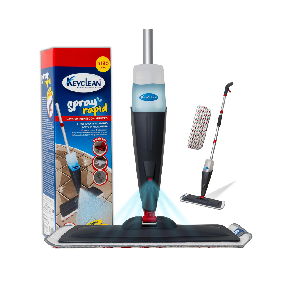 Aluminum Spray Mop with Microfiber Cloth - Super Lightweight - Spray Mop with Bottle for Washing Floors, Removing Dust, Cleaning Glass