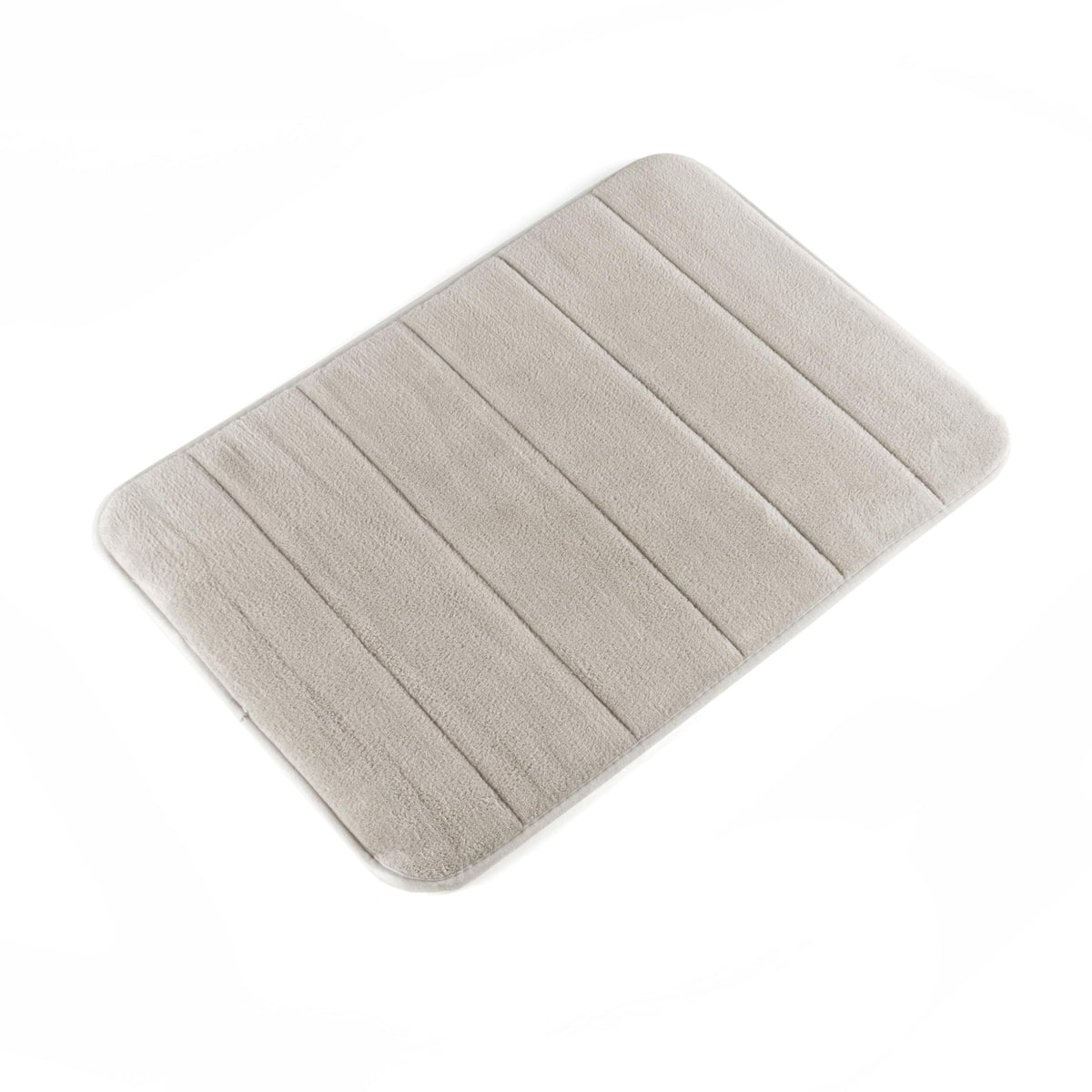 InnovaGoods - Non-Slip Memory Foam Bath Mat, Super-Absorbent, Easy to Clean, Elegant Design, Grey, Unitalla, Polyester