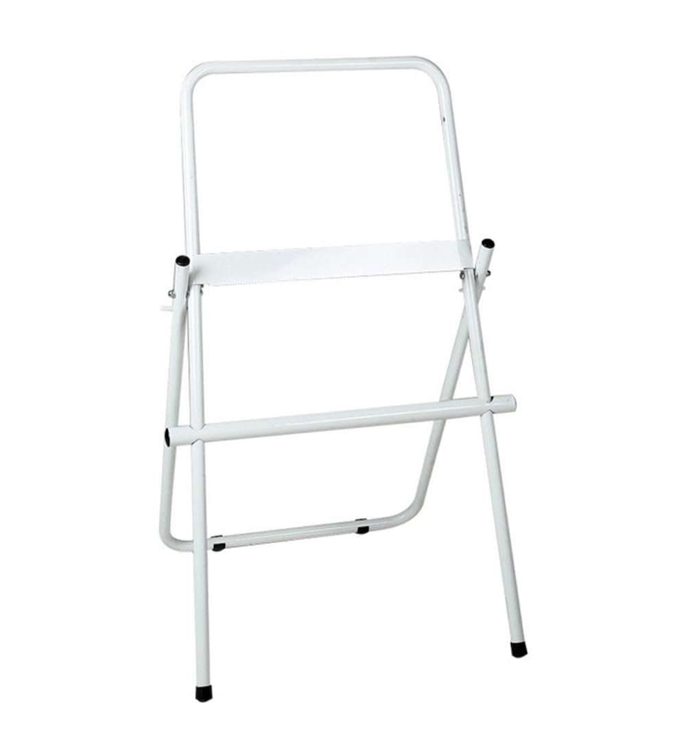 FERCASASHOP® Floor and Wall Mounted Painted Metal Toilet Roll Holder, 92x46 cm, Diameter 20 mm, White Color, Suitable for Work and Industrial Environments, Hand Paper Roll Holder