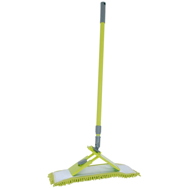 Balai à franges en chenille avec manche extensible