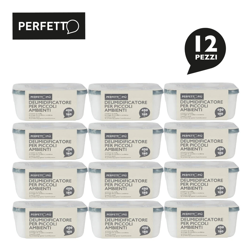 Deumidificatore Perfetto Più per Piccoli Ambienti Neutro – 12 Pezzi, 2 Formati
