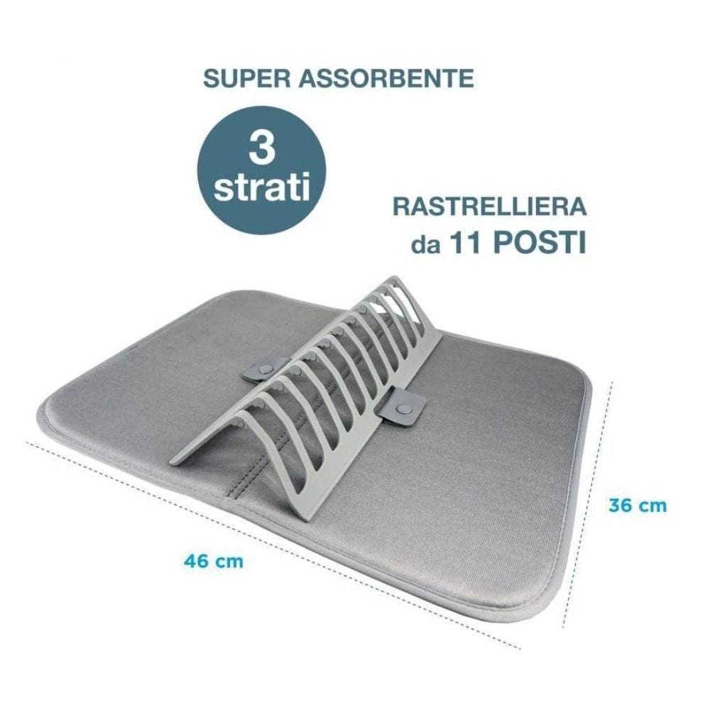 Microfiber Dish Drainer with Rack