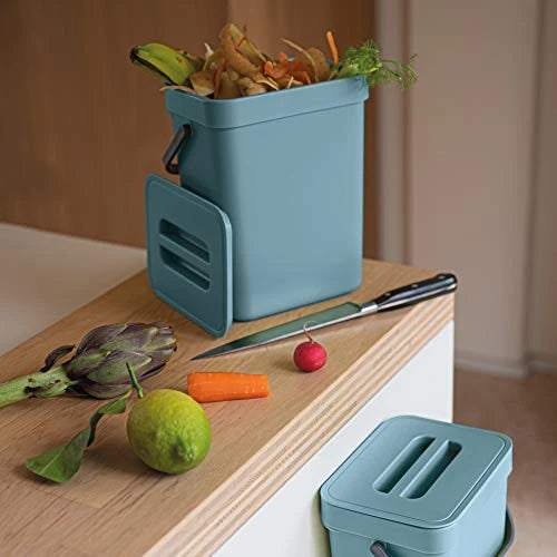Pattumiera Umido 5L Gino da Appendere - Bidone Organico Cucina 5 Colori