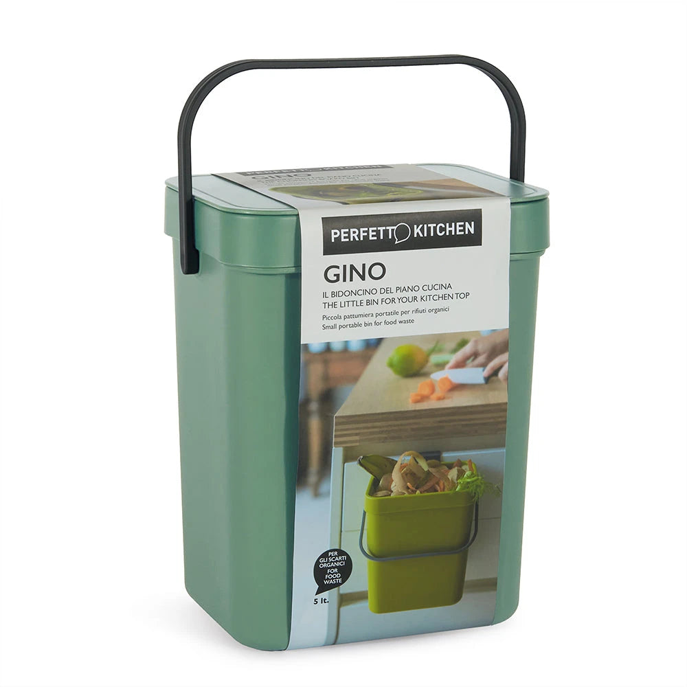 Pattumiera Umido 5L Gino da Appendere - Bidone Organico Cucina 5 Colori