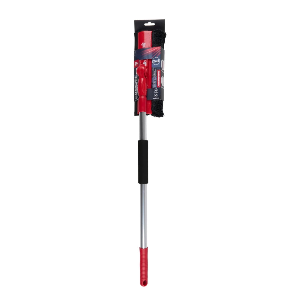 Lavavetri 2in1 con Microfibra e Raschietto | Manico Telescopico 68–116 cm | Finestre, Specchi, Docce