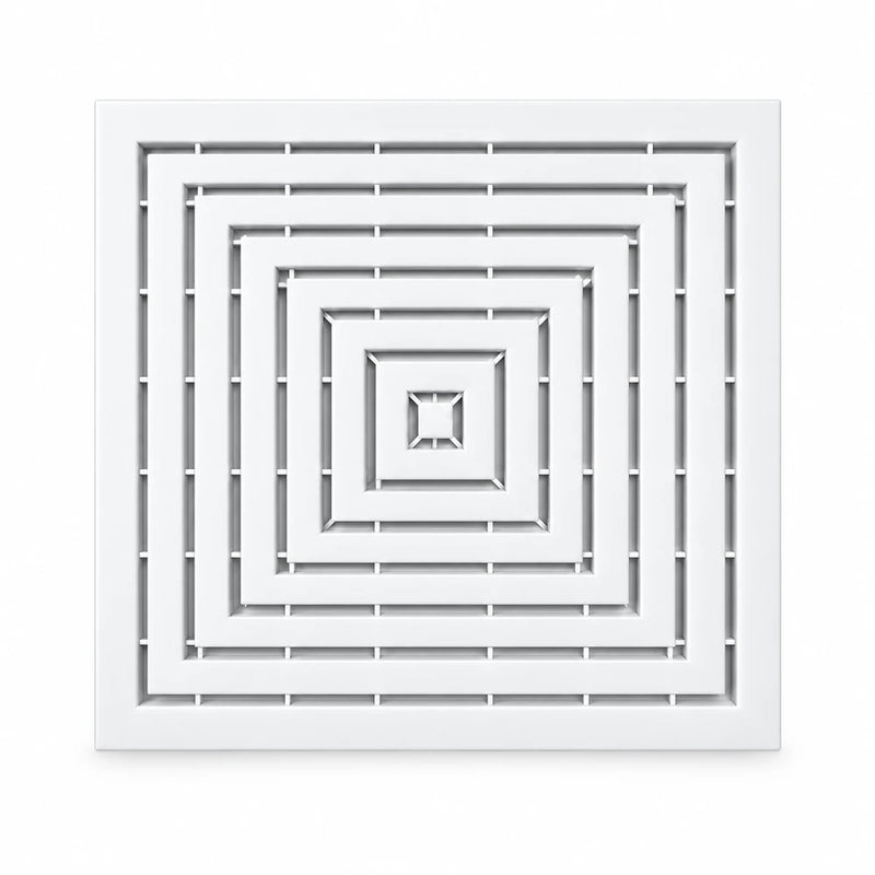 Tapis de douche antidérapant 60x60 cm - Lot de 2 pièces blanches