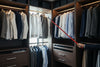 Telescopic metal wardrobe rod up to 150 cm