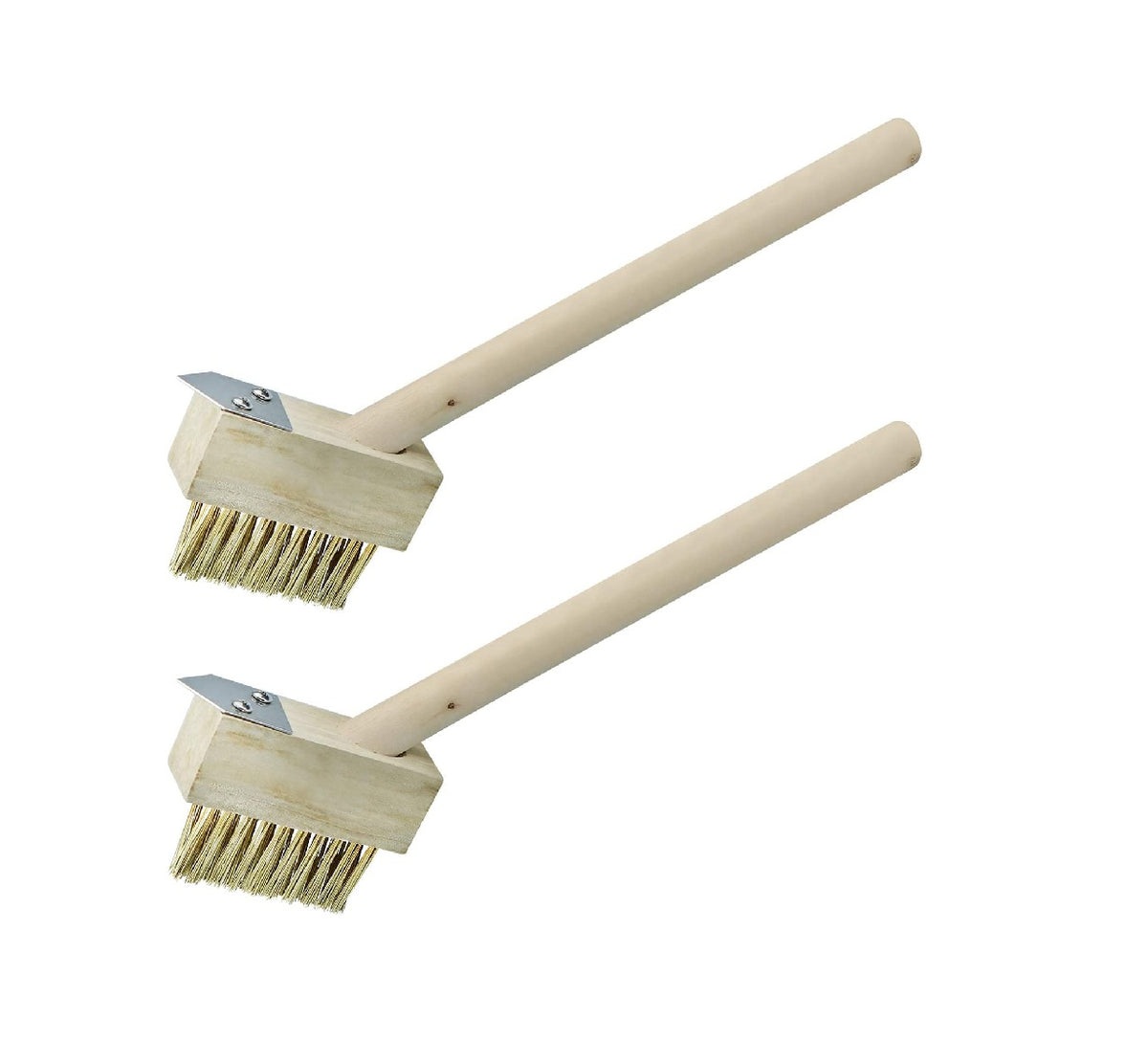 FOFO' STEEL WIRE GARDEN GROUT BRUSH FOR REMOVING WEEDS AND MOSS with 36 CM WOODEN HANDLE, PACK OF 2