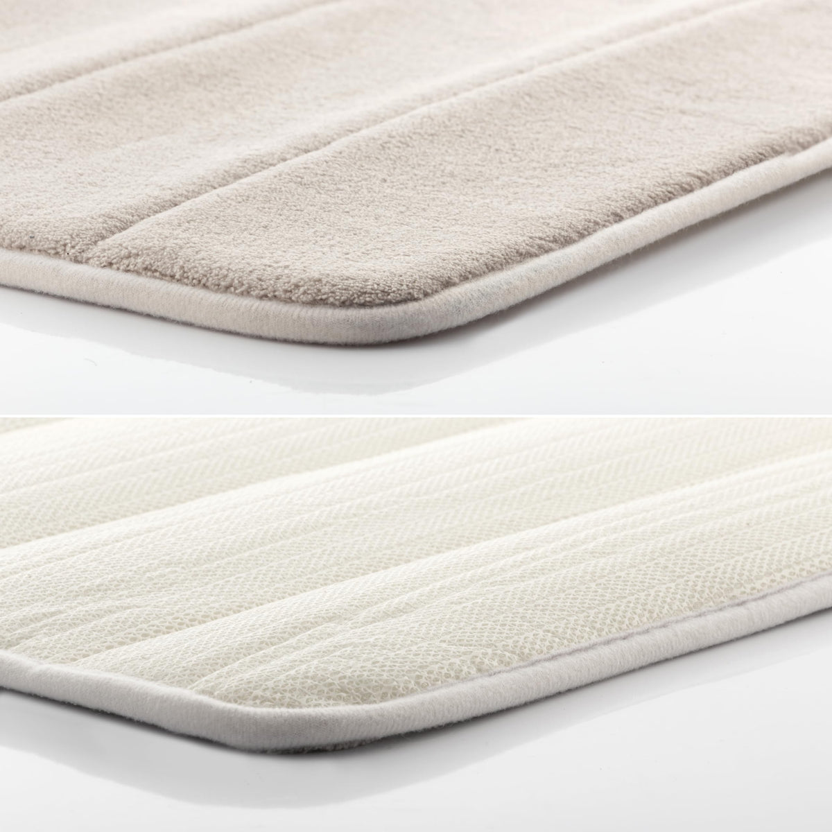 InnovaGoods - Non-Slip Memory Foam Bath Mat, Super-Absorbent, Easy to Clean, Elegant Design, Grey, Unitalla, Polyester