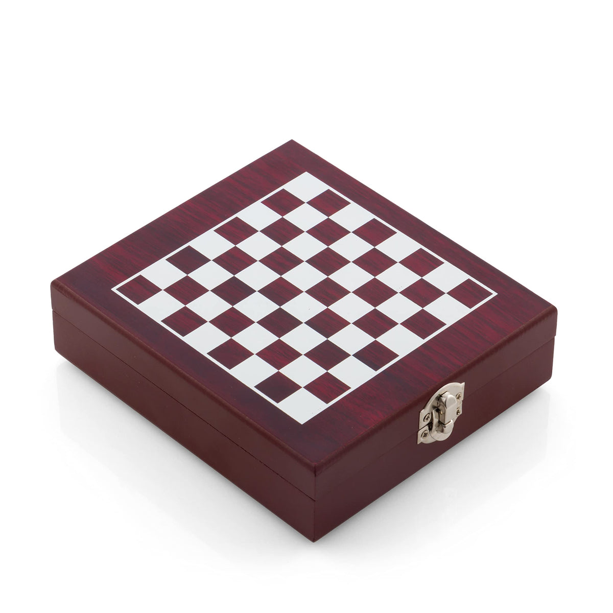 InnovaGoods IG115540 - Kit d'accessoires pour le vin et les échecs : tire-bouchon, bague anti-goutte, bouchon aérateur, thermomètre, marron
