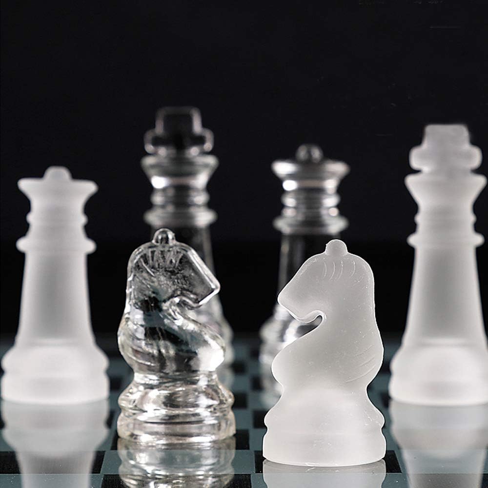 Jeu d'échecs en cristal fabriqué à la main