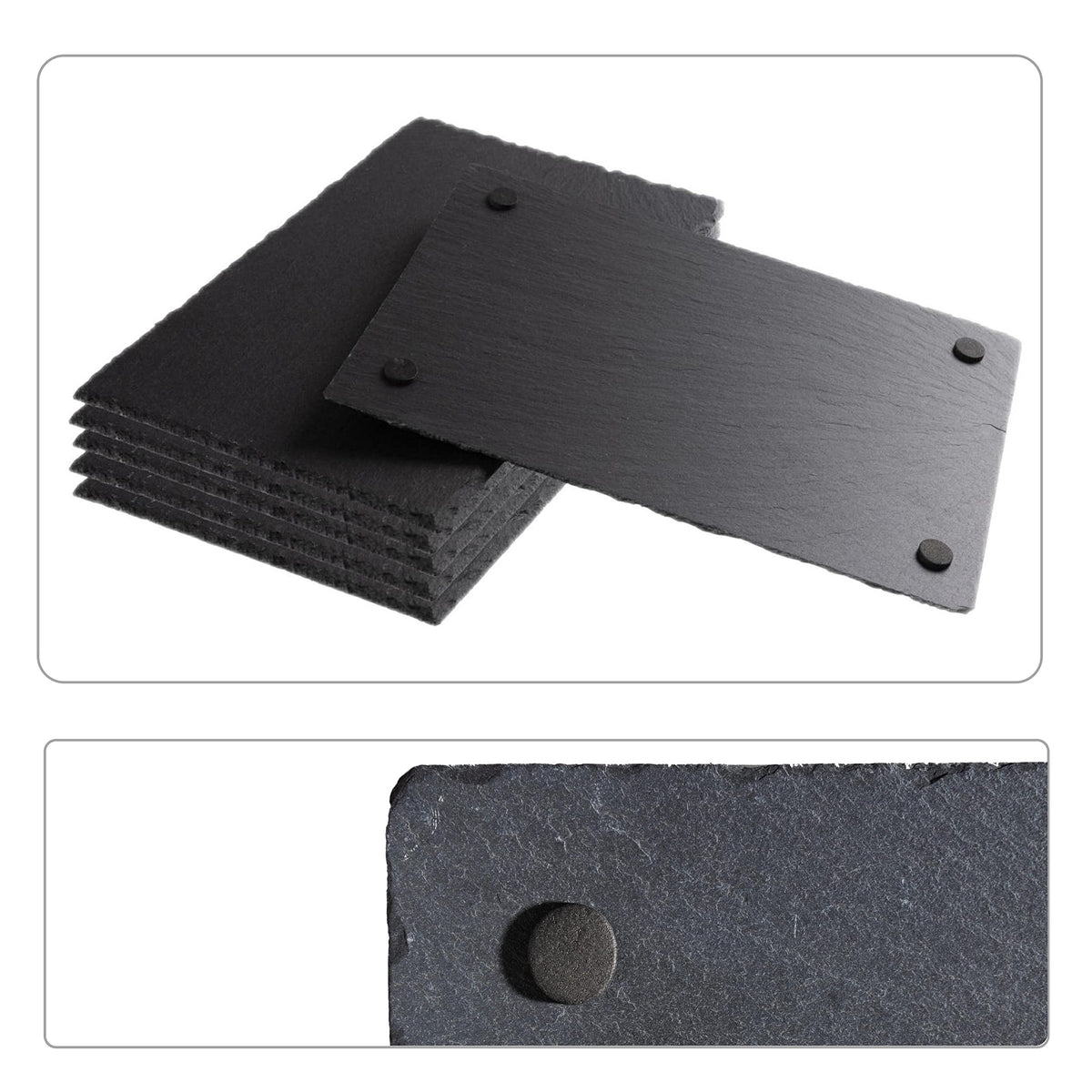 eGenuss Slate Stone Dinnerware Set, Professional Dessert Serving Trays for Restaurants