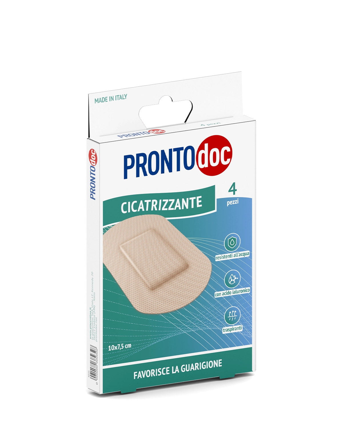 3 Confezioni Cerotti Azione Cicatrizante 10x7,5 cm| Pronto doc da 4 cerotti