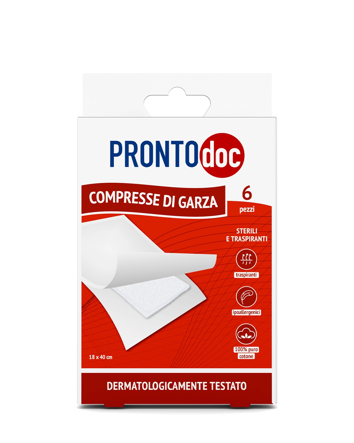 3 Confezioni di Garze Sterili Cotone 18x40cm - Pronto Doc - Da  6 Pezzi