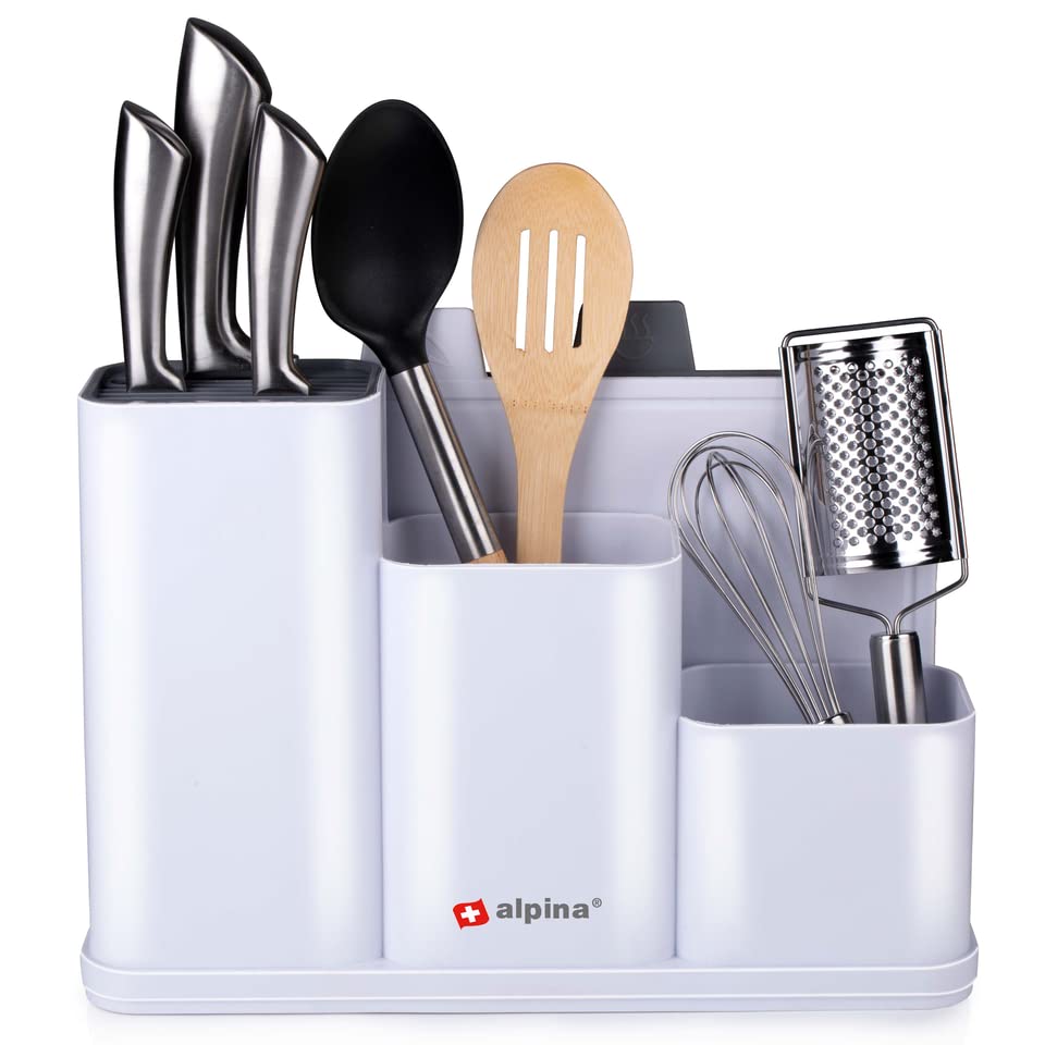 Organizer Cucina con 2 Taglieri 34x13x23cm Alpina Bianco