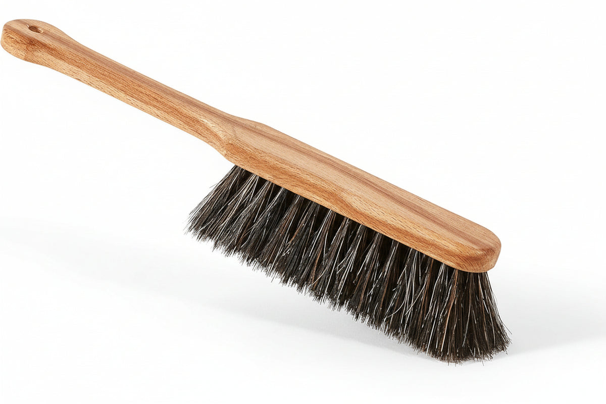 Spazzola Ecologica in Crine Naturale e Legno -Pulizia mobili antiquariato