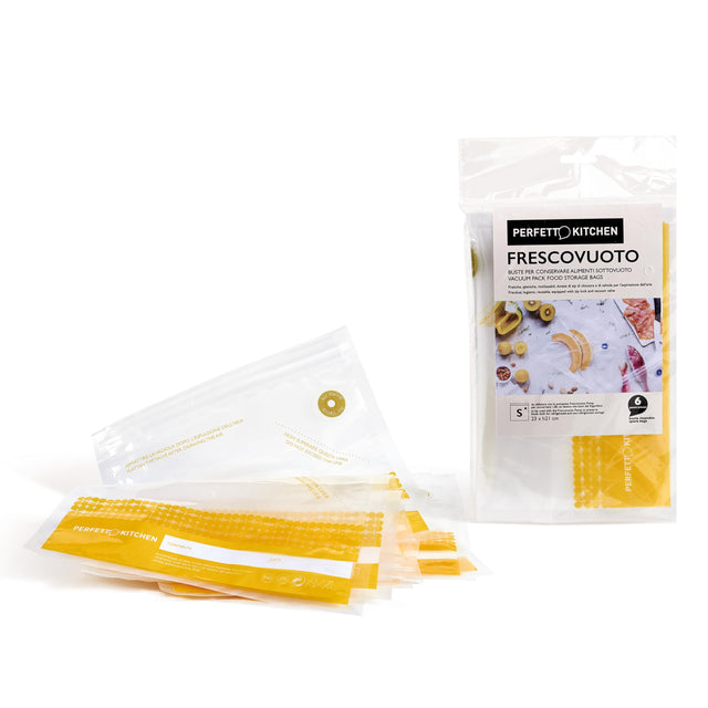 Perfetto Kitchen - 29002 - VACUUM PACKAGE FOR FRIDGES, Frescovuoto collection, 23x21 cm, S - pack of 6