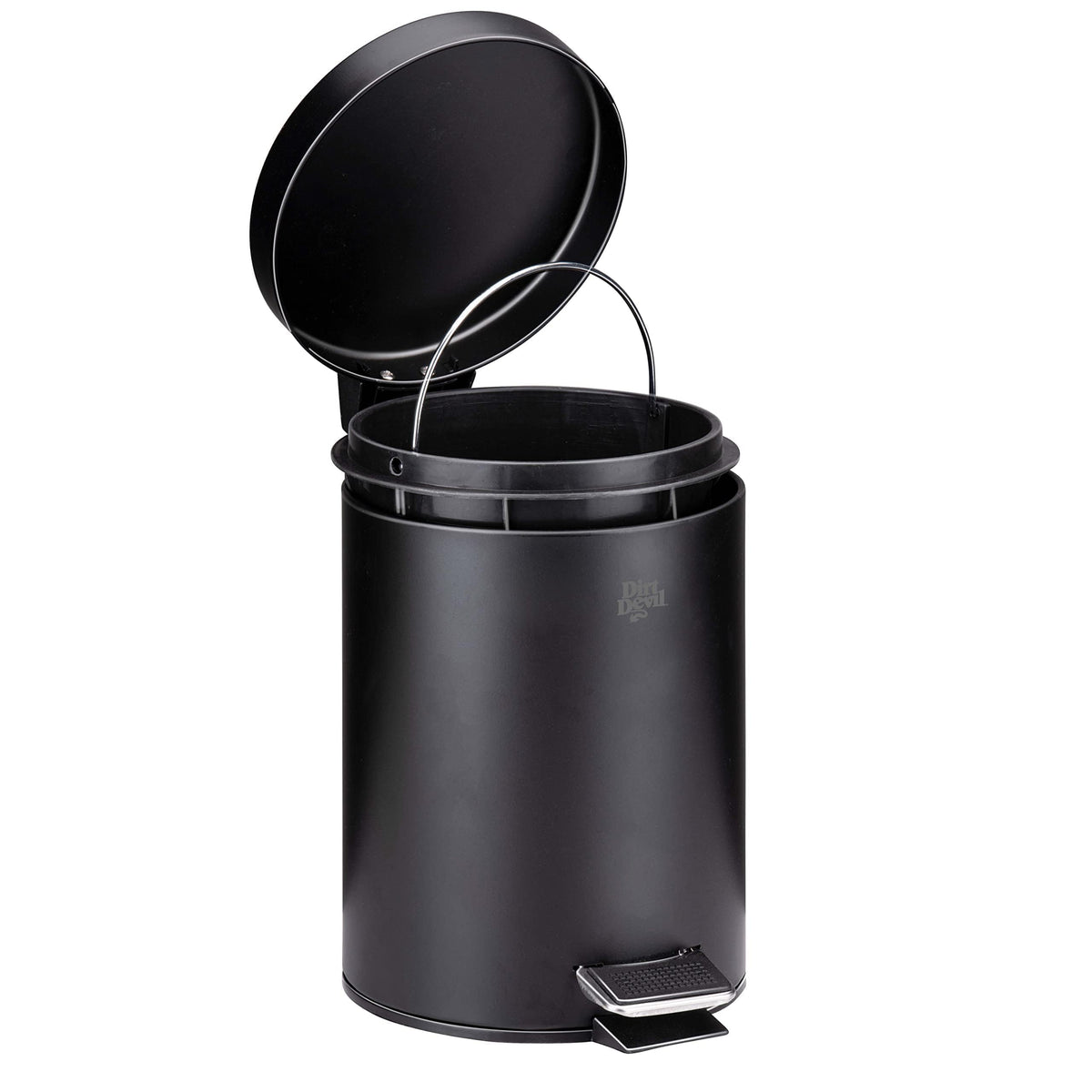Poubelle à pédale Dirt Devil en acier inoxydable à fermeture douce pour la cuisine