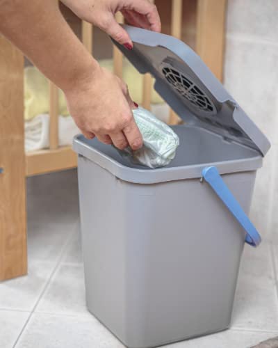 Poubelle Ecoplast PURA 10L avec filtre pour couches et déchets organiques/glace