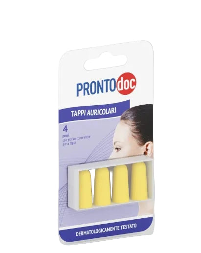 2 Confezioni Tappi Auricolari Ear Plugs,Pronto Doc Confezione da 4 Tappi