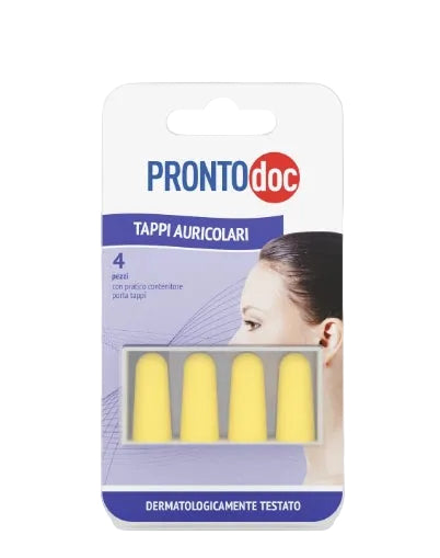 2 Confezioni Tappi Auricolari Ear Plugs,Pronto Doc Confezione da 4 Tappi