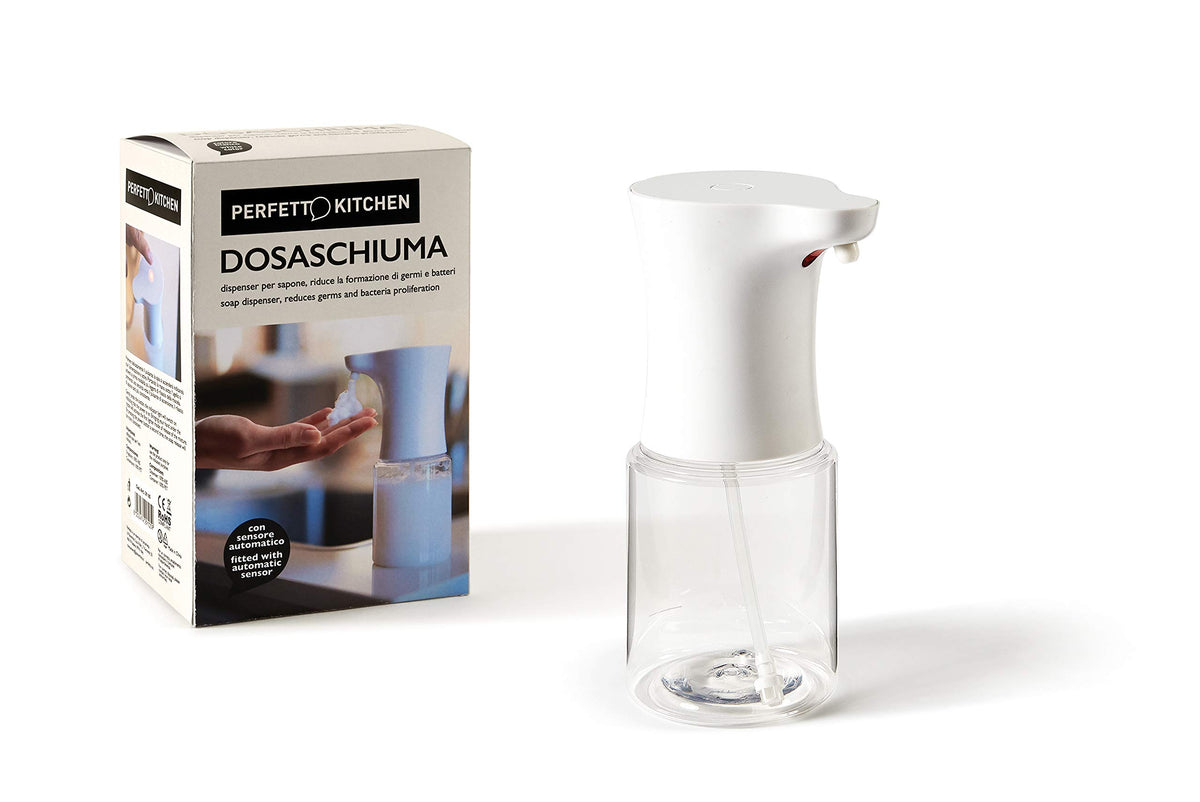 DOSASCHIUMA dispenser per sapone 350 ml CON SENSORE AUTOMATICO.