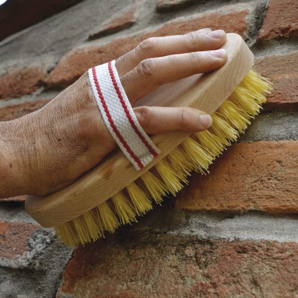 VERDELOOK Oval PVC Brush with Nylon Handle, 22 cm, for Horses or Furniture Cleaning