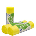 YELLOW PLASTIC GARBAGE BAGS PE-LD 70x110 cm (110 litres) - BOX OF 100 BAGS