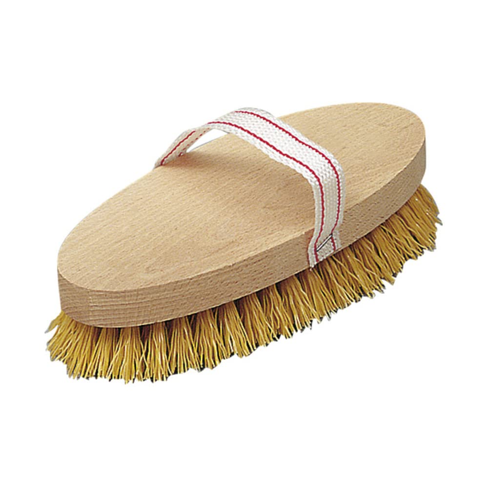 VERDELOOK Oval PVC Brush with Nylon Handle, 22 cm, for Horses or Furniture Cleaning