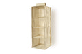 Conteneur vertical TNT à 4 étagères, tissu, écru, 30,0 x 30,0 x 84,0 cm