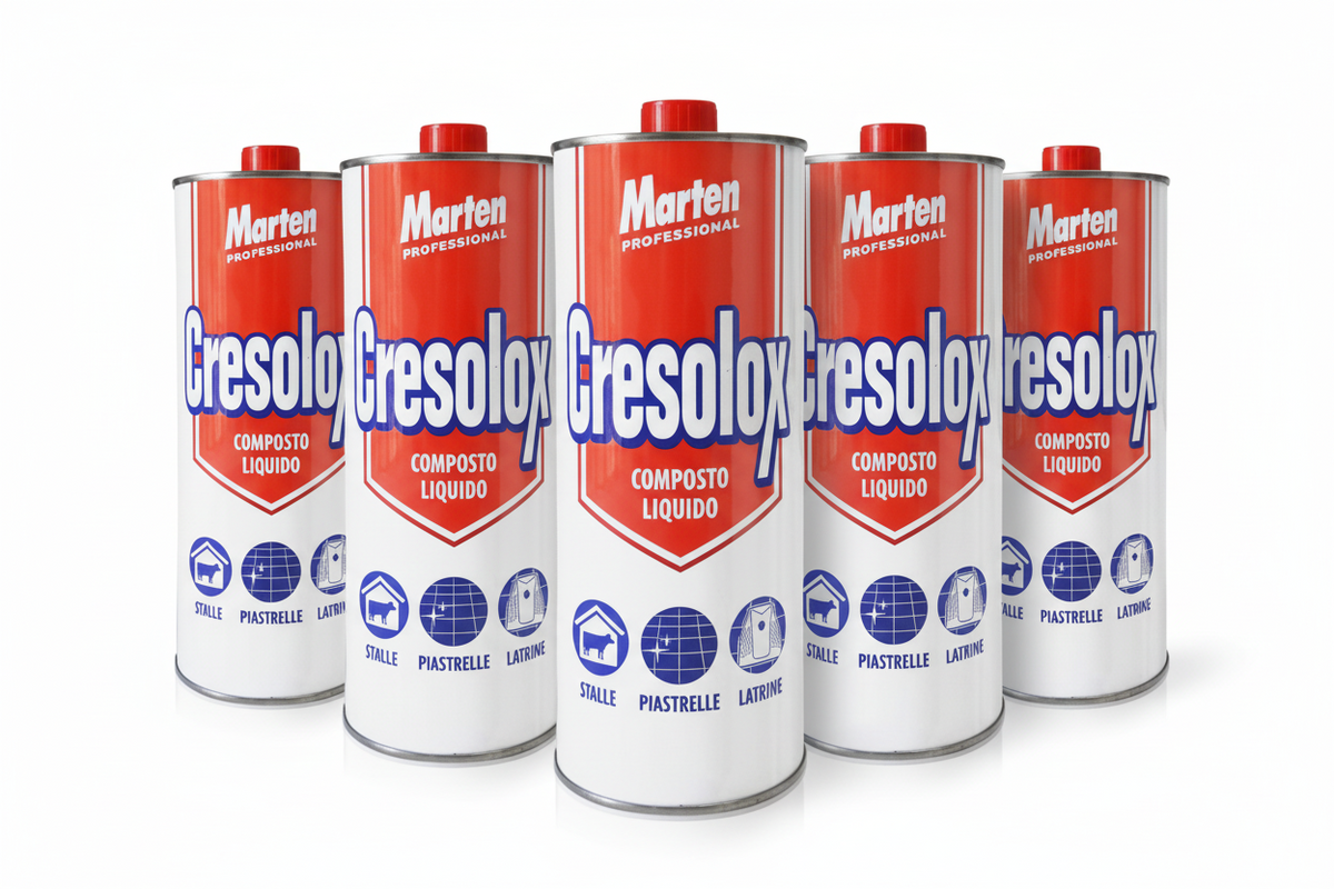Cresolox Creolina Marten Désinfectant Professionnel 1 Litre - Nettoyant Liquide pour Environnements