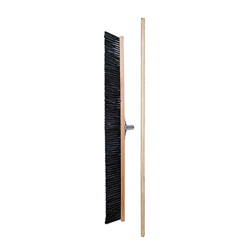 FERCASASHOP INDUSTRIAL PVC BROOM FOR LARGE OUTDOOR SURFACES COMPLETE WITH WOODEN HANDLE THICKNESS Ø 28 mm