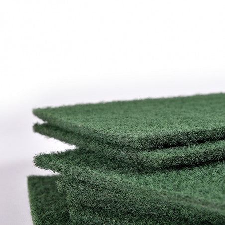 FERCASASHOP- 24 Professional Green Synthetic Abrasive Cleaning Fibers, 15 x 30 cm, XXL Format