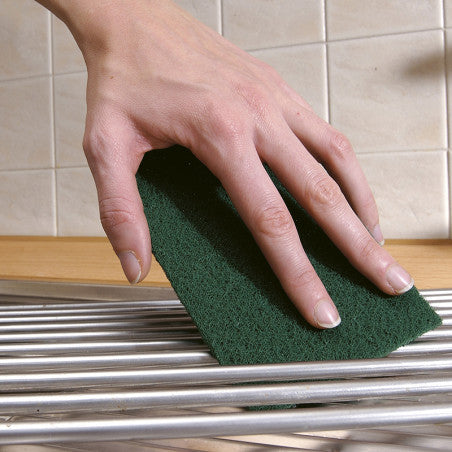 FERCASASHOP- 24 Professional Green Synthetic Abrasive Cleaning Fibers, 15 x 30 cm, XXL Format