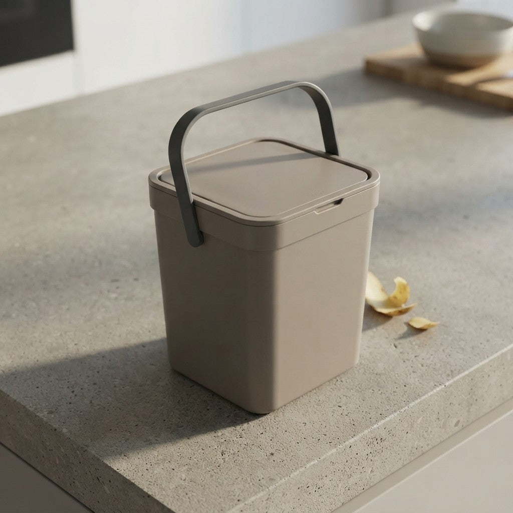Pattumiera Umido da Appendere 12L Gino - Bidone Organico Cucina 2 Colori