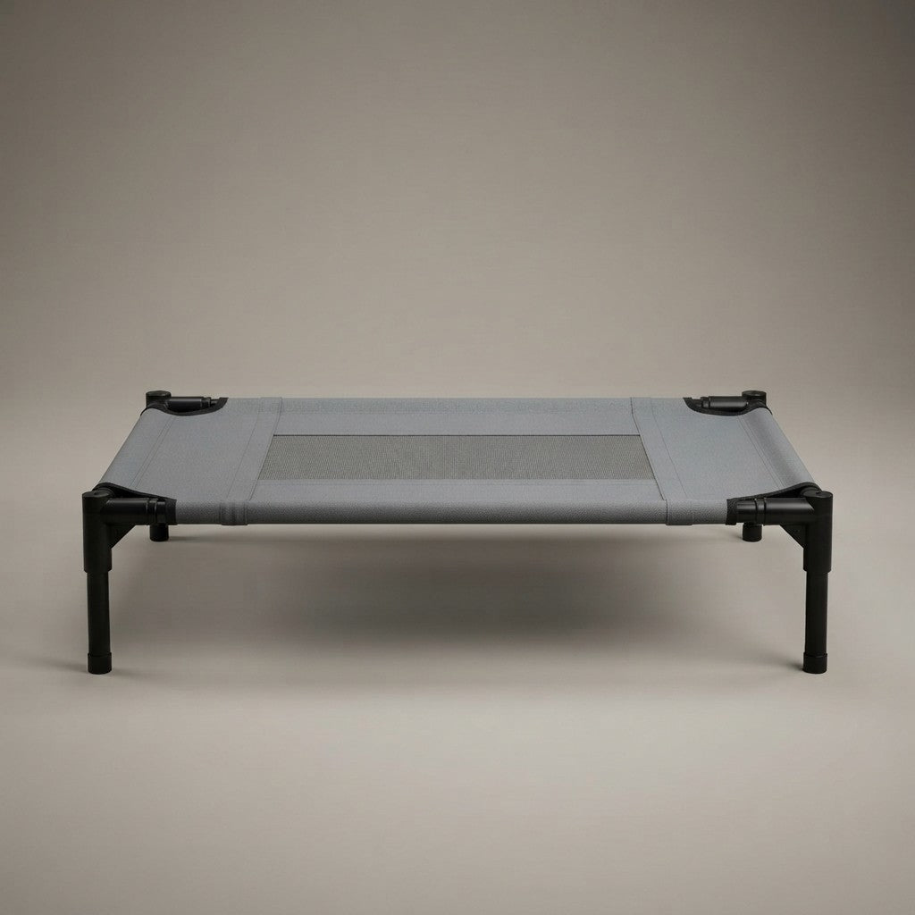 Cuccia Letto per Cani Piccola Taglia | Max 20 kg | 55×43×17 cm | Traspirante con Borsa Trasporto | Grigio