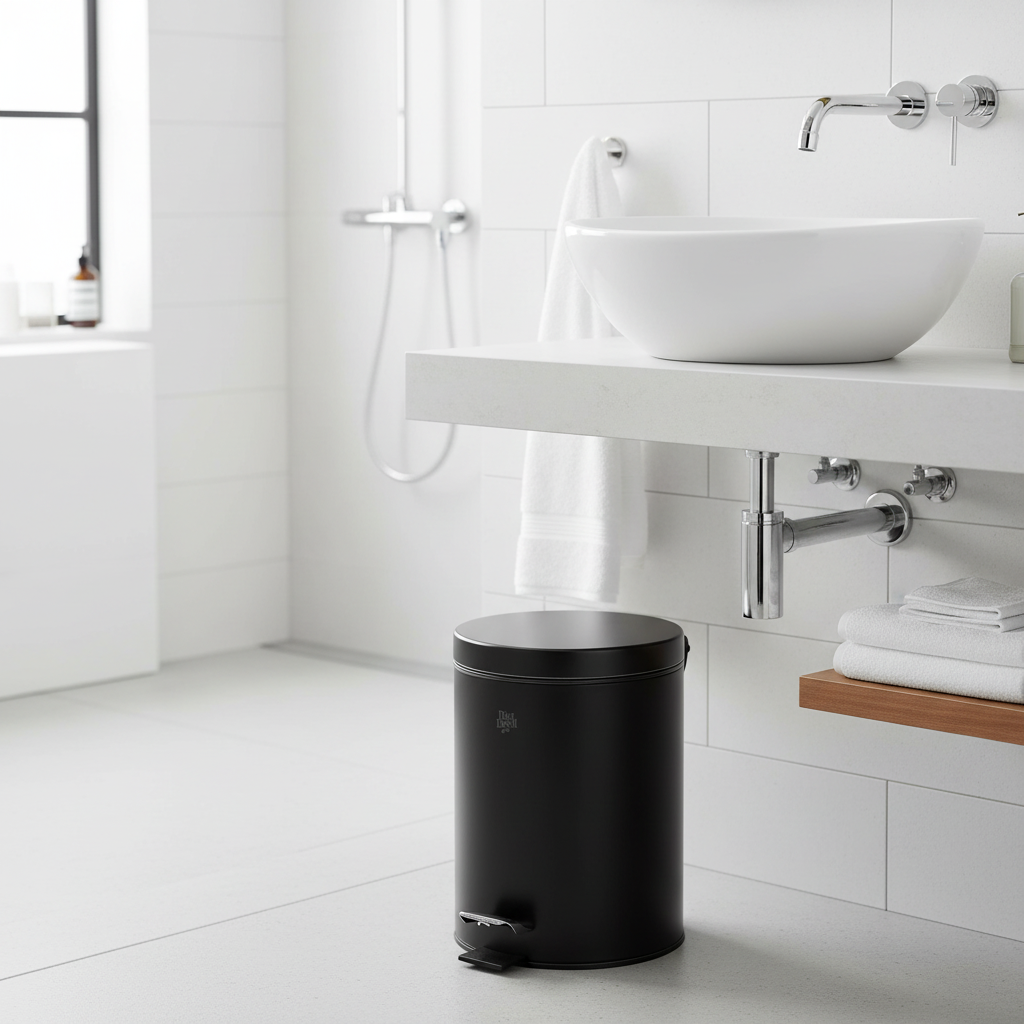Pattumiera in bagno minimalista