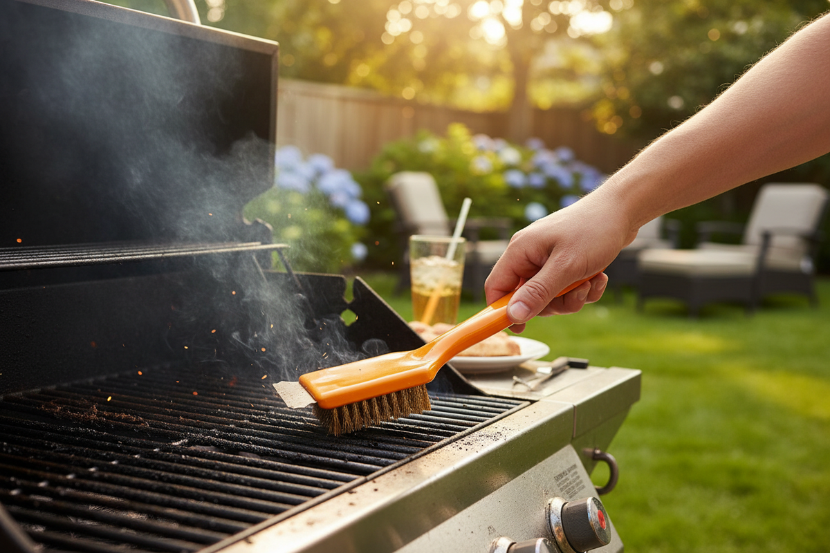 Pulizia griglia BBQ