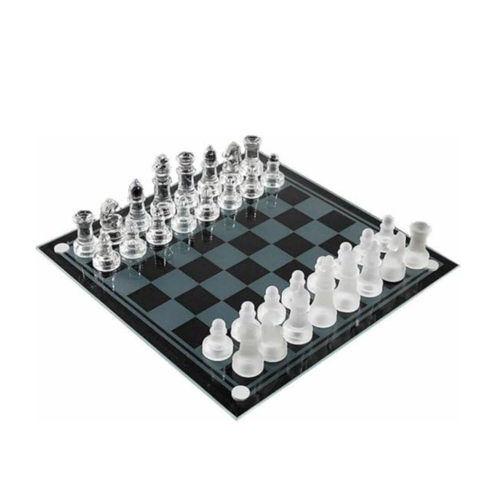 Jeu d'échecs en cristal fabriqué à la main